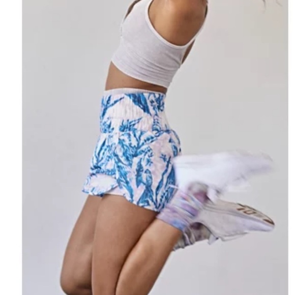 Free People The Way Home Short Tropical White Blue Sz S - Picture 14 of 16